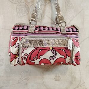 Sonia Kashuk Pink and Silver Shoulder Bag